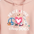 thumbnail image 3 of Disney Classics - Cats & Dogs - Peace Love Disney Dogs  - Juniors Cropped Pullover Hoodie, 3 of 5