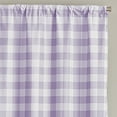 thumbnail image 6 of Your Zone Gingham Plaid Blackout Curtain Panel Pair, Set of 2, Lilac, 37" W x 84" L, 6 of 7