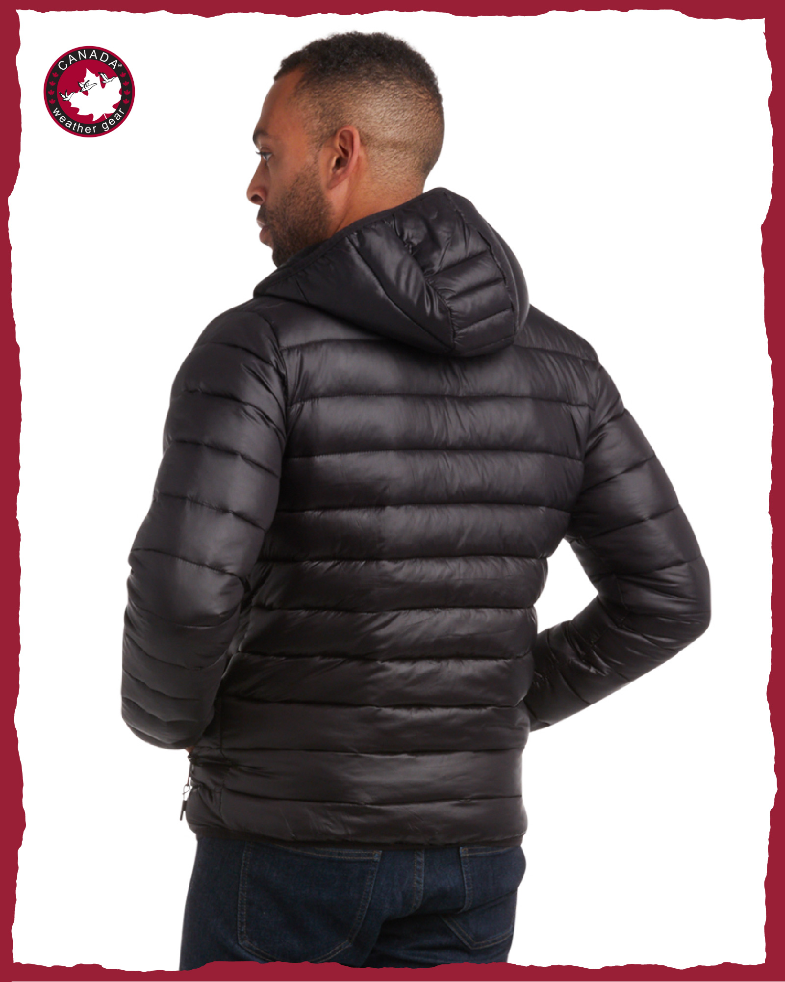 CANADA WEATHER GEAR Men's Puffer Jacket - Lightweight Nylon Packable Winter Coat for Men (M-XXL)