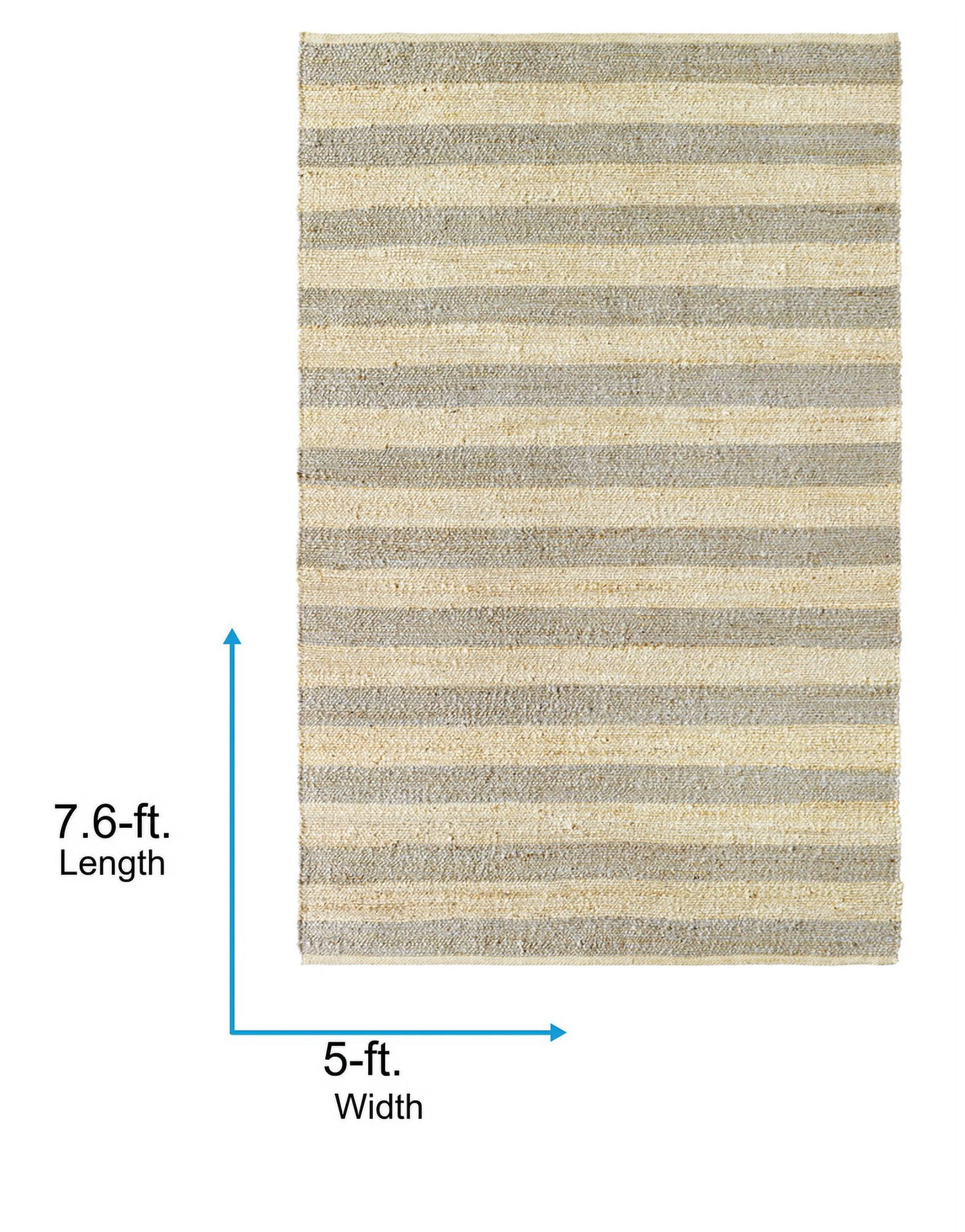 Livabliss Jute Rugs for Living Room, 5x7 Atina Cottage Wheat Rug, Bedroom Dining Room Home Decor Stain Resistant Carpet (5' x 7'6")