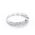 thumbnail image 4 of JeenMata 0.25 Carat Round Cut Pave-Channel Infinity Anniversary Ring in 18K White Gold Plating over Silver, 4 of 7
