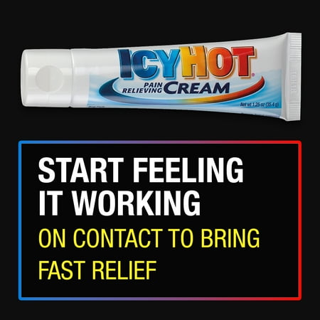 Icy Hot Orignal Pain Relieving Cream 1.25 oz. Powerful Pain Relief for Muscles & Joints