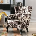 thumbnail image 6 of Dayalane Mid-Century Modern Accent Chair, Tufted Wingback Reading Armchair for Living Room, Bedroom, Office, Comfy Club Chair with Padded Back, Fabric Cow, 6 of 7