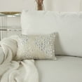 thumbnail image 4 of Nourison Luminescence Fully Beaded Silver Decorative Throw Pillow , 10" X 14", 4 of 5