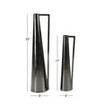 thumbnail image 3 of DecMode 17", 22"H Slim Cone Dark Gray Metal Vase with Extended Handles, Set of 2, 3 of 12