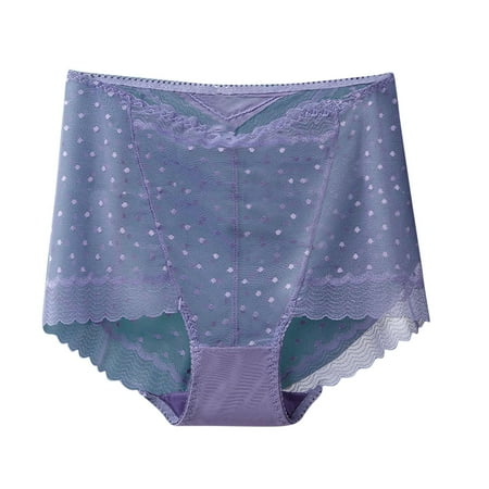 ShomPort Women s Lace Briefs High Waist Hipster Panties Textured Lace Breathable Sexy Underwear