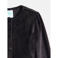 thumbnail image 2 of Wonder Nation Toddler Girls' Velour Cardigan with Long Puff Sleeves, Sizes 18M-5T, 2 of 3