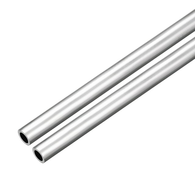 Uxcell 2 Pcs 6063 Seamless Aluminum Round Straight Tubing 10mm OD 7mm ID