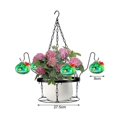 thumbnail image 3 of Hand Blown Glass Hummingbird Feeder 2-in-1 Hanging Metal Planter Holder with 6 Small Blown Glass, 3 of 5