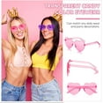 thumbnail image 5 of Hopet Unisex Heart Shaped Rimless Sunglasses, Multicolor, 12 Pack, Candy Colorful Glasses, Fun Trendy Transparent Heart Sunglasses Party Favor for Graduation Gift, Summer Party, Birthday, Vacation, 5 of 9