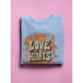 thumbnail image 3 of Love In Our Hearts. Sweatshirt Women -Smartprints Designs, Female Medium, 3 of 4