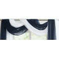 thumbnail image 4 of WARM HOME DESIGNS 55 x 144 Inch White & Navy Blue Double Window Scarves Bundle. AS White & N Blue 144, 4 of 5