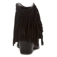 thumbnail image 6 of Marc Fisher Womens Sade Leather Almond Toe Ankle Cowboy, Black Suede, Size 6.0, 6 of 6