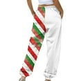 thumbnail image 4 of successthop Christmas Womens Sweatpant Drawstring Pants ELastic Stripes Lightweight Oversized Wide Leg Joggers Trousers, 4 of 6