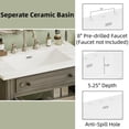 thumbnail image 5 of 31 inch Vintage Bathroom Vanity with Sink, Rustic Bathroom Cabinet with Soft Close Doors and Adjustable Shelf, Curved Profile Design with Rubber Wood Legs, Antique Gray, 5 of 9