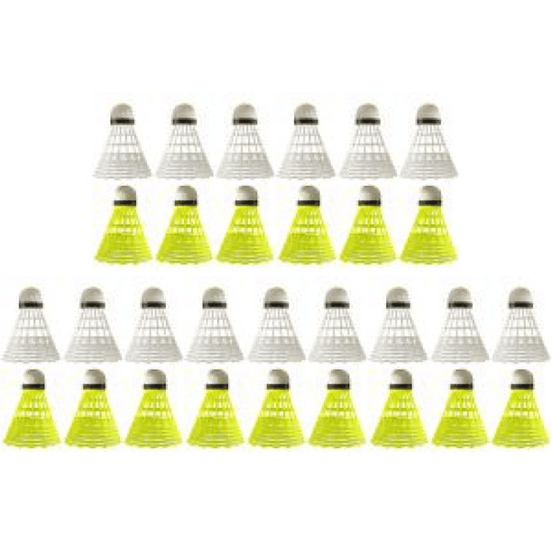 Pelota Bádminton Duradera para Principiantes 6 Uds. Birdies (6 Uds.) Blanco Y Amarillo