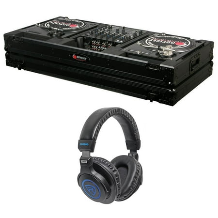 - Odyssey Black Label FZBM12WBL Turntable Battle Coffin w/Wheels + Headphones