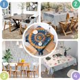 thumbnail image 4 of Orange Blue Tie Dye Mandala Pattern Square Tablecloth,Waterproof Square Table Cover,Wipeable Spillproof Washable Table Cover for Home Kitchen Party Decor 42"X42"(107x107cm), 4 of 6