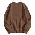 thumbnail image 4 of Chandail en Molleton Chaud pour Femmes, T-Shirt Décontracté à Manches Longues, Col Rond, Imprimé Doux, pour l'Hiver, 4 of 4