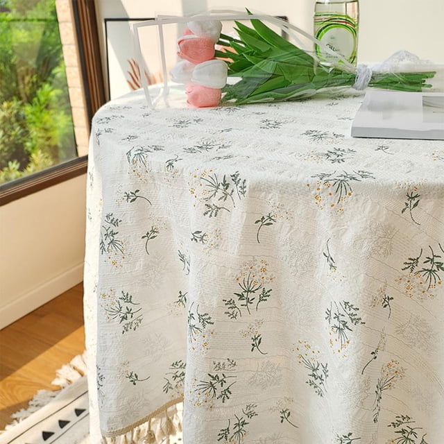 Durable Polyester Tablecloth for Dining and Picnics, Machine Washable and Wrinkle Resistant, 90x60cm Rectangle Table Cover for Indoor Outdoor Restaurant Use