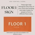 thumbnail image 6 of ADA CENTRAL SIGNS - 6" X4" Floor 1 Sign - ADA Compliant Tactile Graphics Grade 2 Braille Text | Wall Mount Plastic Directional Assistance, Floor Number Sign for Office, Schools, Hospitals, Apartments, 6 of 7