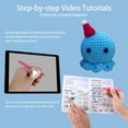 thumbnail image 4 of Crochet Kit for Beginners Small Octopus Crochet Knitting Kit Adorable Animal Crochet Starter Pack with 5 Colors Thread Stuffing Keychain DIY Crochet Craft Kit with Video for Adults Kids, 4 of 11