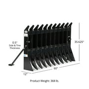 Titan Attachments Root Rake Tractor Attachment, 60in Wide, Universal Quick Tach Hookup