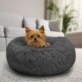 thumbnail image 4 of Soft Plush Round Pet Bed for Cats and Small Dogs, 50x50cm/19.7in, Machine Washable, Non-Slip Bottom, Cozy Indoor Sleeping Kennel for Kitty Teddy, 5 Colors Available, Medium Size, 4 of 6