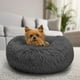 thumbnail image 4 of Cama redonda de felpa suave para gatos y perros pequeños, 50x50cm/19.7in, lavable a máquina, fondo antideslizante, acogedora perrera para dormir en el interior para el peluche del gatito, 5 colores, 4 of 6