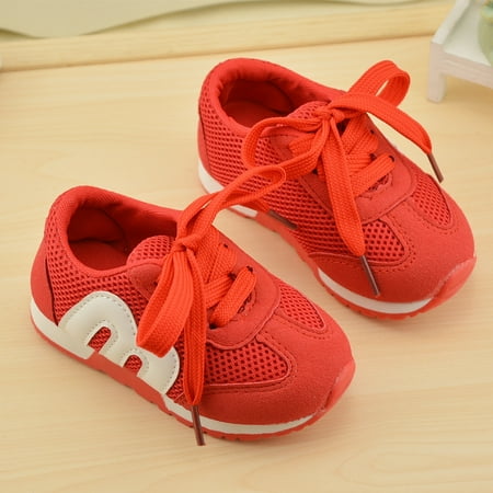 

Toyella baby toddler shoes sports leisure shoes lacing net Korea infant Red 27