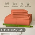 thumbnail image 6 of Sacred Thread Rayon Derived from Bamboo Sheets Full Size, 18'' Deep Pocket Cooling Sheets for Hot Sleepers, 6 PC Cooling Sheets (Full Size) (Camellia), 6 of 9