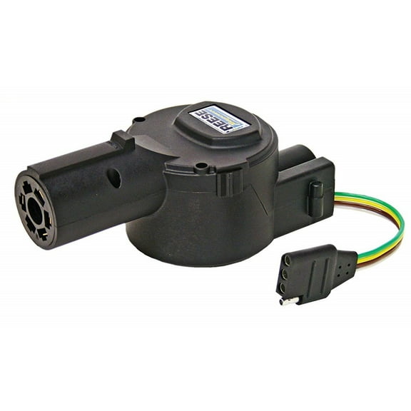 7-Way Flat Pin To 4-Flat Adapter with 42" Retractable 4-Flat Replacement Auto Part, Easy to Install