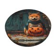 thumbnail image 2 of Round Bar Stool Seat Covers, Halloween Corgi Pumpkin Elastic Round Chair Cover Stool Seat Slipcover Bar Stool Cushions Round Pad for 12-14 inch, 2 of 7