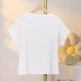 thumbnail image 4 of Womens Tops, Xunlbb Fashion Women's Summer Casual Solid Color Loose Sleeveless V-Neck Top ,T-shirt Tunic Tops White, 4 of 6