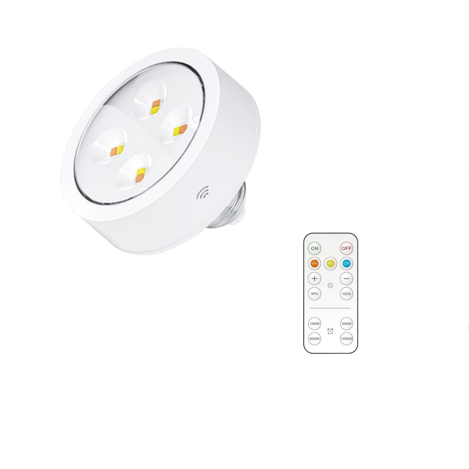 Battery Operated Light Bulbs with Remote, Battery Powered LED Puck