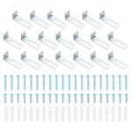 Unique Bargains Whiteboard Mounting Bracket Hardware, 20 Set White Board Wall Hanger Dry Erase Board Installation Fastener