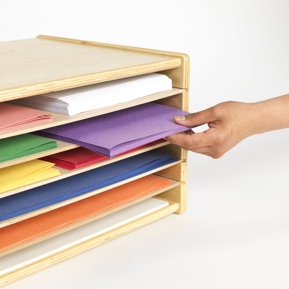 Colorations Wooden Organizer for Paper Storage