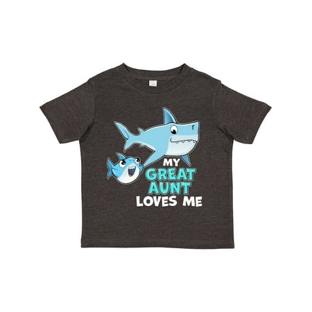 

Inktastic My Great Aunt Loves Me with Cute Sharks Boys or Girls Toddler T-Shirt
