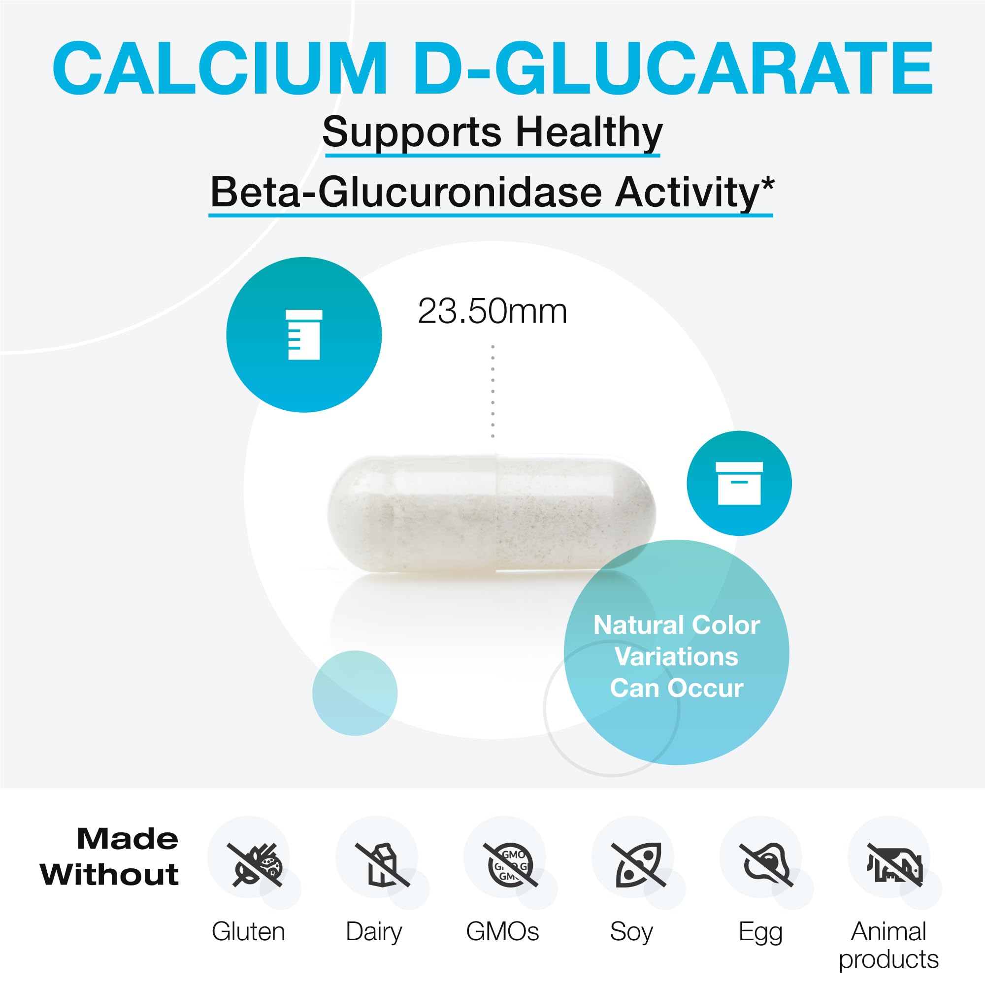 XYMOGEN Calcium D-Glucarate - Supports Endocrine Health & Liver Detox Pathways - Vegan, Gluten-Free & Non-GMO - 90 Capsules