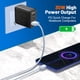 thumbnail image 2 of 1 cargador de pared de teléfono USB + 2 PD tipo C 30W para Xiaomi Samsung iPhone 14 (negro UE), 2 of 7