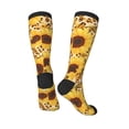 thumbnail image 3 of Zufioo Abstract Leopard Print Sunflower Print Long High Thigh Socks Knee-High Warm Stocking Women Boot Sock Leg Warmer High Socks for Daily Wear, Cosplay, 3 of 6