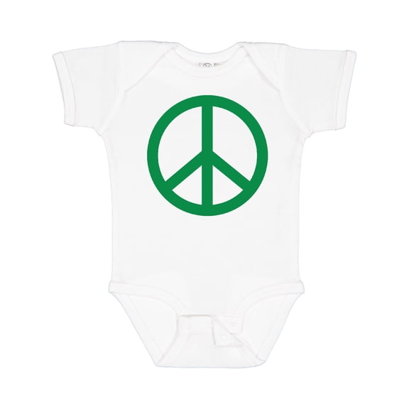 Inktastic Green Symbol Peace Sign Boys or Girls Baby Bodysuit