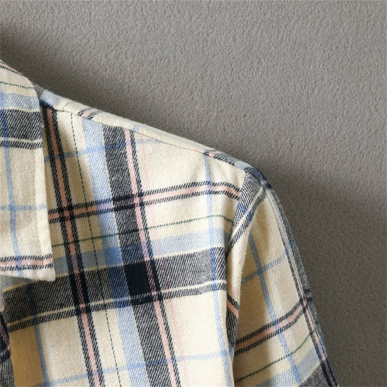 ZCFZJW Men's Regular Fit Plaid Flannel Shirts Button Down