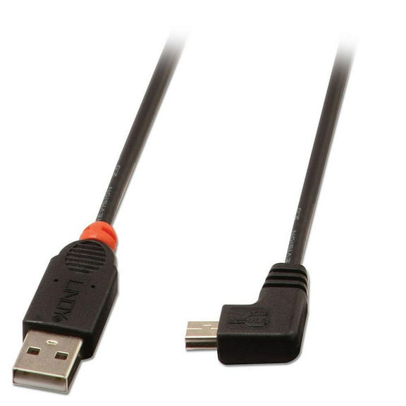 1m USB 2.0 Cable, Type A to Mini-B, 90 Degree Right Angle