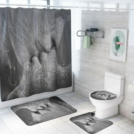 Luxury Home 3 Piece Washable Bathroom Carpet And Rugs Sets Non