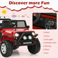 thumbnail image 4 of Gymax 12V Electric Kids Ride On Car Truck w/ MP3 Horn 2.4G Remote Control Red, 4 of 10