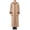 Khaki, variant on Girls V Neck Long Sleeve Dress, Soft Breathable Long Robe Dress for Kids, Casual Maxi Dress for Indoor Play and Outdoor Daily Wear, Toddler Girls Dress, 3-16Y Black 100