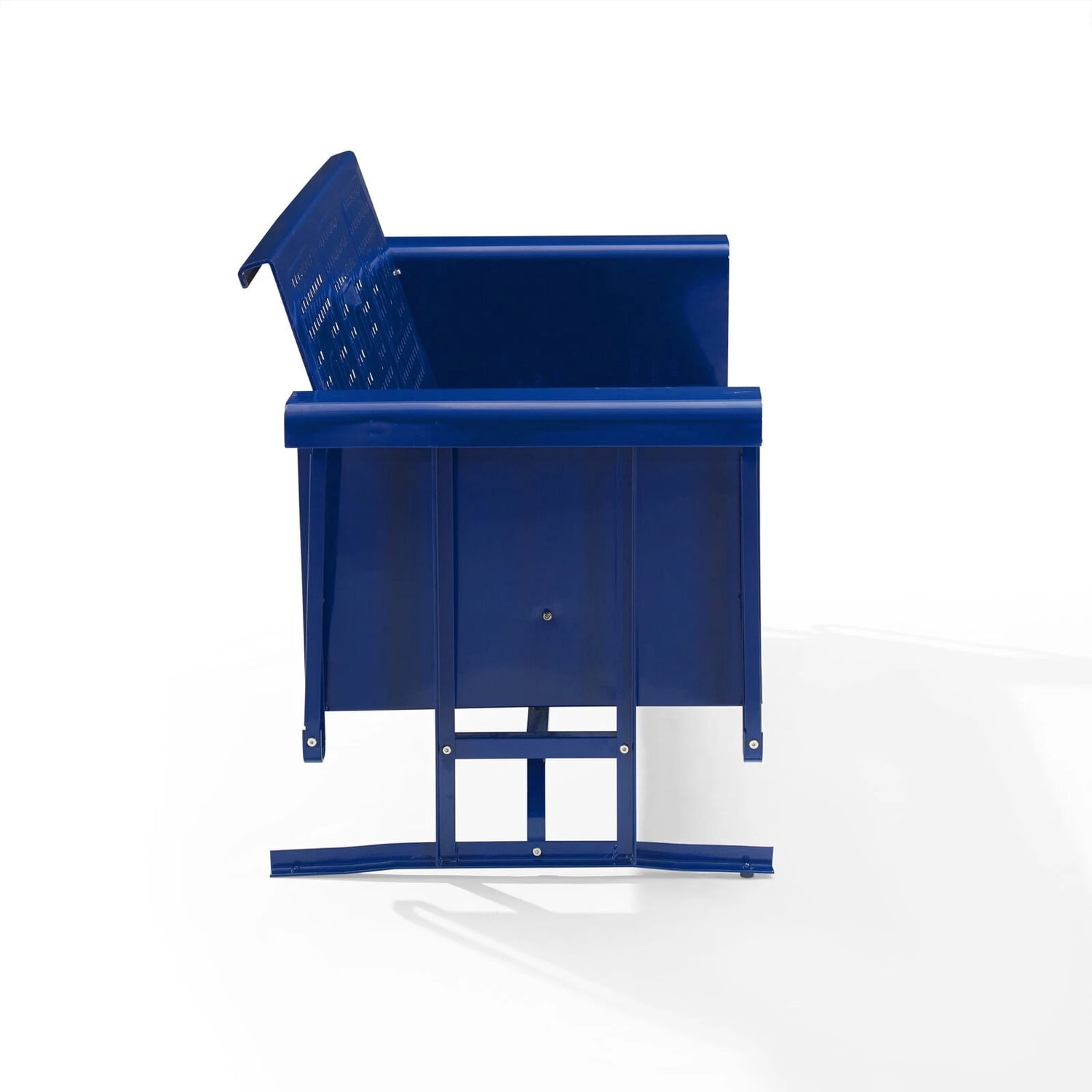 Maykoosh Outdoor Patio Loveseat & Porch Glider for Smooth & Stylish Seating - Navy Gloss Metal