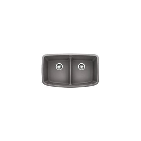 BLANCO VALEA Equal Double Low-Divide Undermount - Metallic Gray