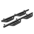 thumbnail image 1 of N-Fab Nerf Bar 415418312 RS Series; With Drop Down Steps; 2 Inch Round Bent; Black Textured Powder Coated; Steel; Without End Caps; Rocker Panel Mount, 1 of 3
